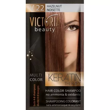 Victoria Beauty Keratin Therapy tónovací šampón na vlasy V 22 Hazelnut 4-8 umytí