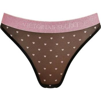 Victorias Secret tanga bavlněné Cotton Old School Love Again černé