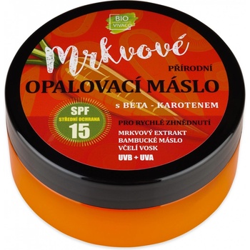Vivaco 100% přírodní mrkvové opalovací máslo SPF15 s beta karotenem 150 ml