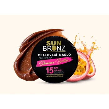 Vivaco SUN BRONZ opalovací máslo s rozjasňujícími glitry SPF15 100 ml