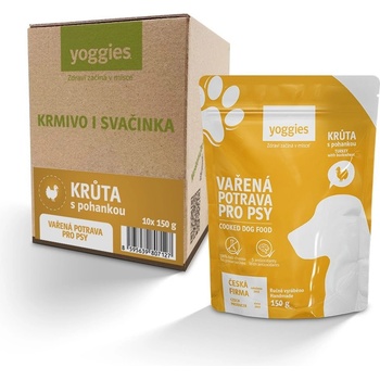 Yoggies Adult vařená potrava krůtí maso s pohankou a kloubní výživou 150 g
