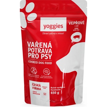 Yoggies Adult Vařená potrava vepřové maso s rýží 150 g