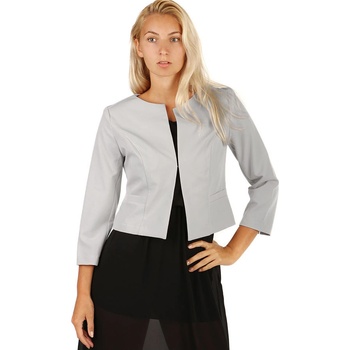 YooY dámské sako s 3/4 rukávem i pro plnoštíhlé 697065