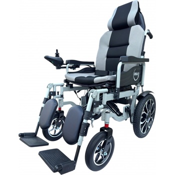 Zoela 6005XL Elektrický Invalidní vozík 52 cm polohovací Stříbrný rám Šedé polstrování