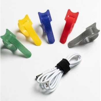 24 x Pásek na suchý zip, organizér kabelů 150x12mm zelená