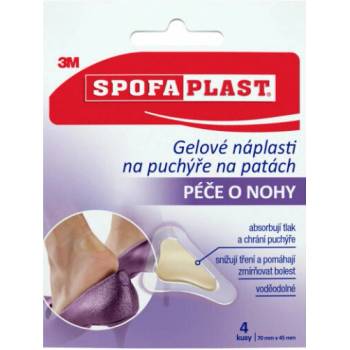 3M Spofaplast Gelové náplasti na puchýře na patách 912N, 70 mm x 45 mm 4 ks