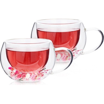 4Home Termo sklenice na cappuccino Blossom Hot&Cool 2 x 270 ml