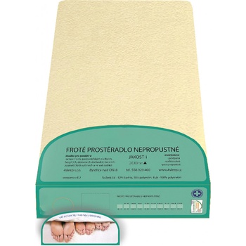 4sleep froté prostěradlo nepropustné banánové 90x200