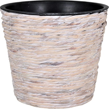 A.H.G. Květináč z vodního hyacintu bílý 16 x 14 cm