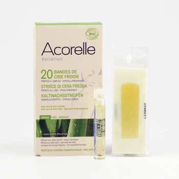 Acorelle depilační proužky Bio na obličej 20 ks