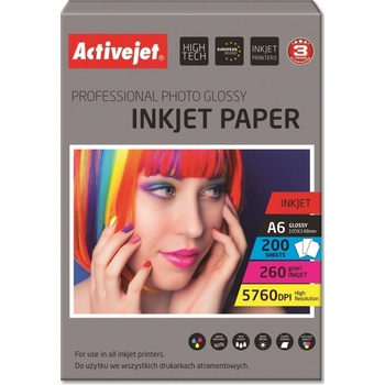 ActiveJet 260g/m2 A6/200 listů