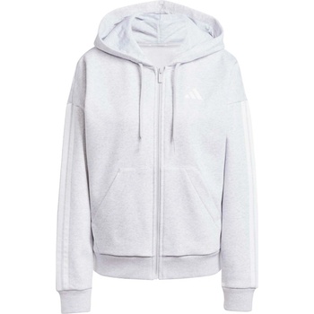 adidas 3 STRIPES FL FZ HD W Šedá Bílá
