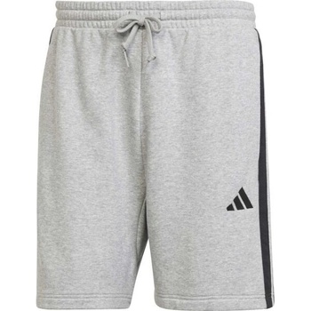 adidas essentials French Terry 3-Stripes shorts šedá