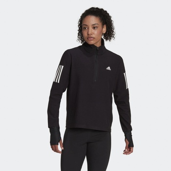adidas mikina Own the Run Running 1/2 Zip ČERNÁ
