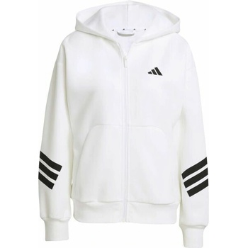 adidas W FUTURE ICONS 3-STRIPES FZ HD dámská mikina bílá