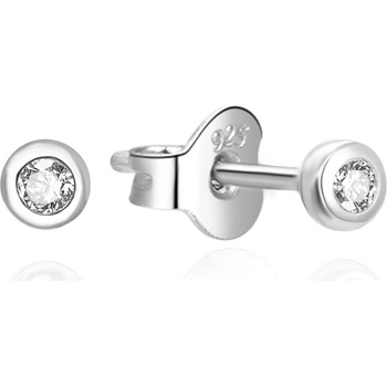 AGATO Drobné stříbrné náušnice se zirkony AGUP3487