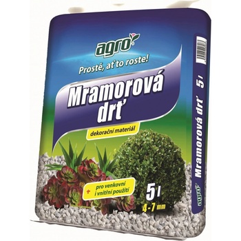 Agro Mramorová drť 4 - 7 mm 5 l