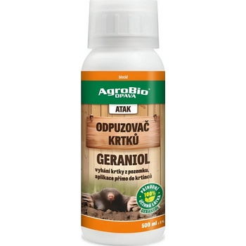 AgroBio Atak Odpuzovač krtků Geraniol 500 ml