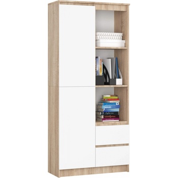 Ak furniture Rexa 80 cm dub sonoma/bílá