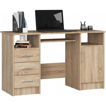 Ak furniture Volně stojící psací stůl Ana 124 cm dub sonoma