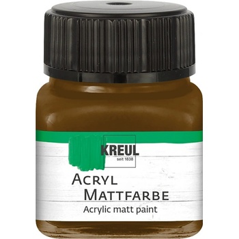 Akrylová barva 20 ml matná tmavě hnědá Kreul hnědá 20 ml