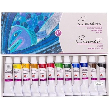 akrylové barvy SONNET sada 12x10 ml