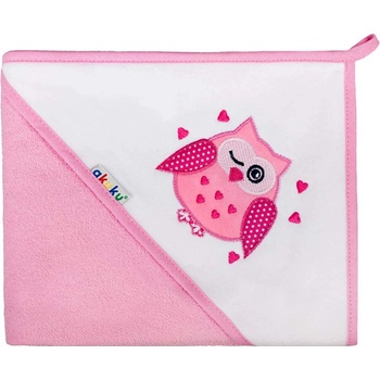 Akuku osuška s kapucí 80x80cm SOVIČKA ŠEDÁ