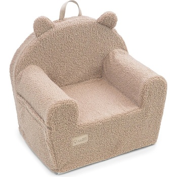 ALBERO MIO Dětské křeslo COTTON MUSLIN & BOUCLE karamel