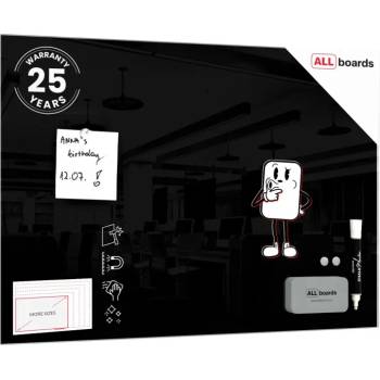 Allboards TS60x40BK Skleněná tabule 60 x 40 cm