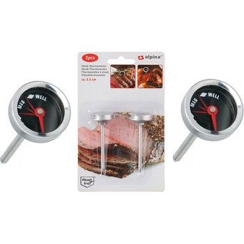 Alpina Teploměr na maso, steak, sada 2ks