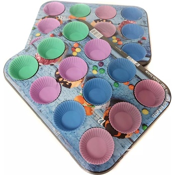 Alum na 12 muffinů 35x27cm + 12 košíčků