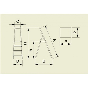 Alve Forte schůdky 8 příček 243 cm 1918