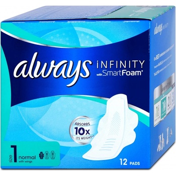 Always Infinity Normal vložky s křidélky 12 ks