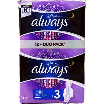Always Platinum Day & Night velikost 3 Vložky S křidélky 12 ks