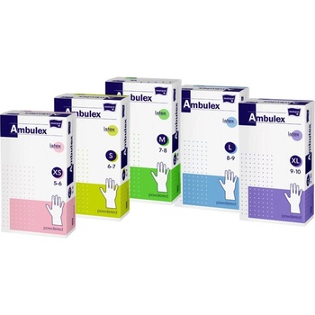 Ambulex Latexové pudrované 100 ks