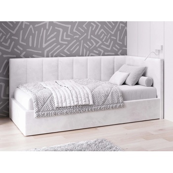 AMI Nábytek Tom s roštem a úložným prostorem Šedá Velvet