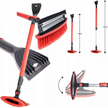 AMIO Velký teleskopický kartáč na sníh s škrabkou na led a stěrkou 98-134 cm 04147