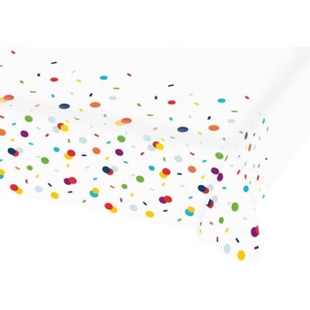 Amscan Papírový ubrus Rainbow Confetti 115x175cm