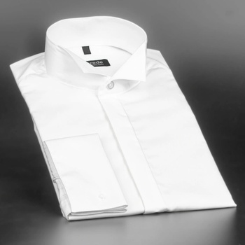 Anrede Comfort fit pánská fraková košile dlouhý rukáv na manžetové knoflíčky 7078 bílá