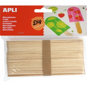 Apli Nanuková dřívka 114 x 10 x 2 mm mix barev 50 ks