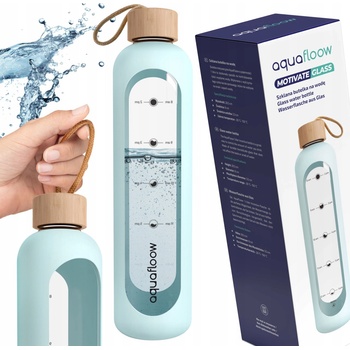 AquaFloow skleněná láhev na vodu 1 l