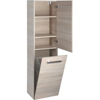 Aqualine VEGA skříňka vysoká s košem, 40x150x31 cm, dub platin