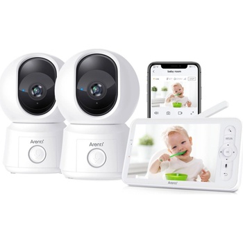 Arenti 2MP/1080P Wi-Fi Video Baby Monitor Kit with LCD Screen