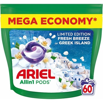 Ariel All in1 Pods Kapsle na praní Fresh Breeze of Greek Island 60 PD