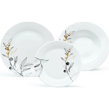 Arôme Home jídelní sada Vrba extra bílá 18 ks