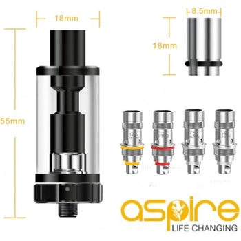 Aspire K3 BVC clearomizer 2 ml černý
