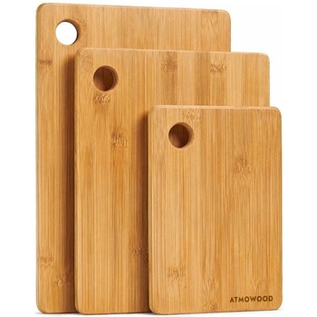 ATMOWOOD Sada prkének z bambusu - 3 ks