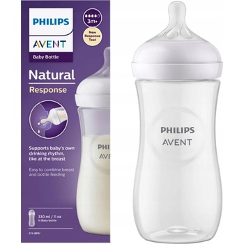 Avent kojenecká láhev Natural Response transparentní 330 ml