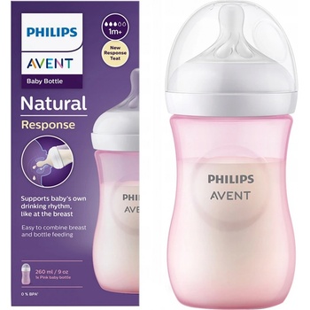 Avent Láhev Natural Response růžová 260 ml