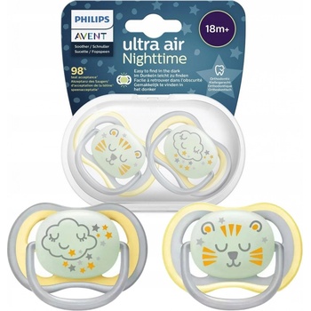 Avent Philips šidítko ultra air 376/11 Nighttime Boy BPA free 2Pack